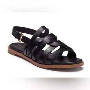 Cole Haan Black Fiona Grand 360 Leather Strappy Sandals Size 6.5